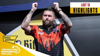 UNBELIEVABLE STANDARD  Last 16 Highlights  2023 European Darts Matchplay [upl. by Oirasec104]