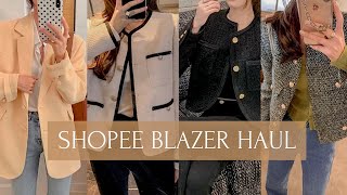 SHOPEE BLAZER HAUL  Best high quality blazers from Shopee Philippines [upl. by Abisia297]