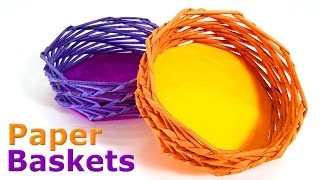 How to make Paper Baskets [upl. by Imeon]