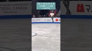 Nikolaj Memola 🇮🇹 3A Euler 3S  GOE worldsmtl24 figureskating shorts [upl. by Lemraj485]