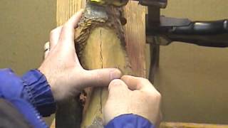 How To Carve A Wood Spirit Face With Hand Tools 2 [upl. by Eipper]