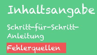 Wie schreibe ich eine Inhaltsangabe Die Inhaltsangabe Schritt für Schritt 7  9 Klasse [upl. by Mackey]