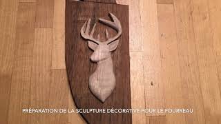 Fabrication dun couteau de chasse clip point et fourreau en bois [upl. by Ahseket]