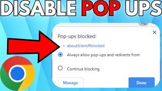 How To Turn Off Pop Ups amp Redirects In Google Chrome  Full Guide [upl. by Wrennie]