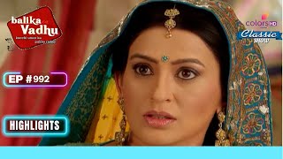 Sumitra ने मारा Jagdish को थप्पड़  Balika Vadhu  बालिका वधू  Highlight  Ep 992 [upl. by Phillane]