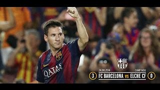 Barcelona vs Elche  All Goals amp Highlights  24082014 HD [upl. by Lemhaj]