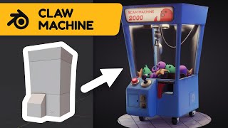 Claw Machine in Blender and Substance Painter  3D Modeling Timelapse [upl. by Rolandson235]