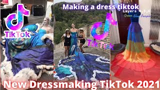 Making a dress videos TikTok Compilation 2021  Dressmaking TikTok dressmaking makingadress dress [upl. by Halona]