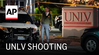 UNLV shooting Las Vegas police kill gunman who killed three people and critically wounded a fourth [upl. by Sutsugua]