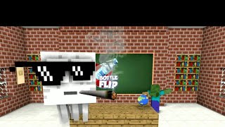 Monster School  EPIC BOTTLE FLIP CHALLENGE  Minecraft Animation [upl. by Ayrolg290]