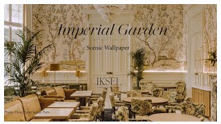 Iksel Decorative Arts Imperial Garden  Chinoiserie  Scenic Wallpaper [upl. by Ntisuj]