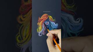 Fashion hair color with watercolor satifying artartworkshorts [upl. by Jilli]