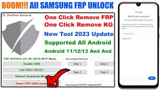 All Samsung FRP Bypass 2024 With New FRP Tool Fix Adb Enable Fail Android 111213 [upl. by Anelram]