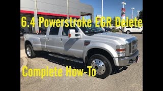 64 Powerstroke EGR Delete Complete StepByStep Install [upl. by Ahsieyt]