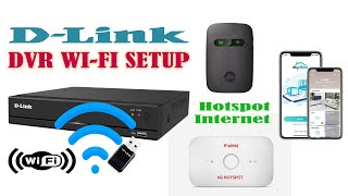 DLink CCTV DVR WIFI Dongle connect Mobile WIFI hotspot internet [upl. by Leifer]