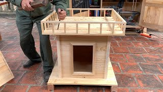 Excellent Woodworking Ideas From Old Pallet  Building Dutch Style Wooden Windmill Home Model  DIY [upl. by Falito]