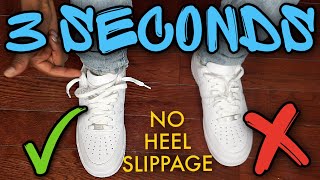 How To Lace Nike Air Force 1s Loosely THE BEST WAY  No heel slippage [upl. by Cutlerr]