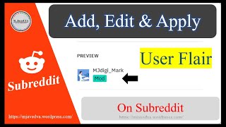 How to Add and Edit User flairs on Subreddit [upl. by Leann]