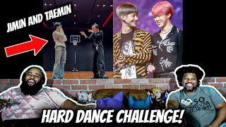 Jimin and Taemin Hard Dance Challenge REACTION [upl. by Ahsineb]