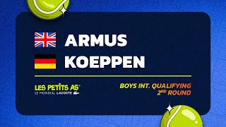 Les Petits As 2024  Boys International Qualifications R2  Neo ARMUS vs Miko KOEPPEN [upl. by Neomah]