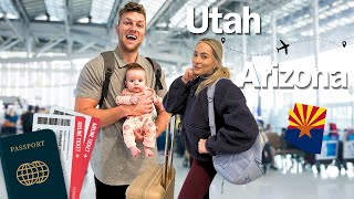 First time traveling with a newborn 😱 What we learned amp tips and tricks [upl. by Adaj]