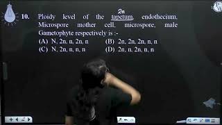 Ploidy level of the tapetum endothecium Microspore mother cell microspore male Gametophyte r [upl. by Corri126]