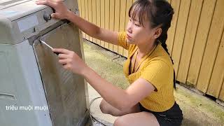 repairing clothes washing machines and installation methods  triệu muội muội [upl. by Eyahc]