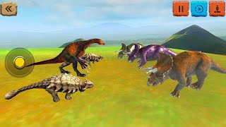 Therizinosaurus  Ankylosaurus vs Triceratops Fight Scene  Animal Revolt Battle Simulator [upl. by Dawson404]