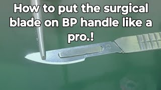 Insert surgical blade on BP handle like a pro [upl. by Lienad]