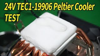 24V TEC119906 6A Peltier Thermoelectric Cooler Freezing Test [upl. by Savell]