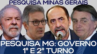 PESQUISA MG GOVERNO 1º E 2º TURNO [upl. by Wallas]