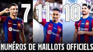 🚨 FC Barcelone  Tous les numéros de maillots officiels des joueurs pour la saison 202324 🔴🔵 [upl. by Noned337]