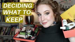 WILL I KEEP IT DECLUTTERING NEW MAKEUP amp SKINCARE  Hannah Louise Poston  MY NOBUY YEAR [upl. by Asserrac]