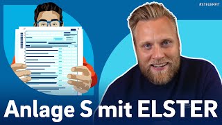 Anlage S mit ELSTER online  ELSTER online Tutorial zur Steuererklärung 2024 [upl. by Ellerahs]