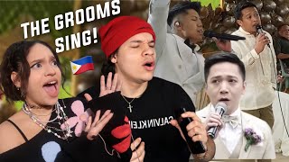 Even the Grooms sing in the Philippines Latinos react to Singing Filipino Weddings [upl. by Templeton]