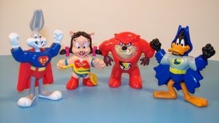 1992 McDONALDS LOONEY TOONS DC SUPER FRIENDS SET OF 4 HAPPY MEAL FULL COLLECTION VIDEO REVIEW [upl. by Weasner896]