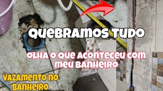 VAZAMENTO NO BANHEIRO NO PISO SOBRE PISO OLHA O QUE ACONTECEU POR ESSA NÃO ESPERAVA 🙁 [upl. by Aruon943]