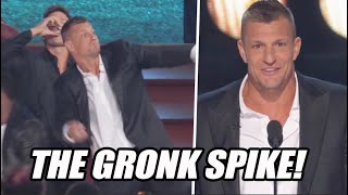 Gronk SPIKES shot glass after taking drink with Brady and Belichick 😂 [upl. by Nauwtna254]