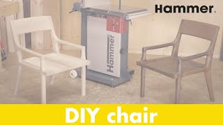 DIY Hammer® designer chair produced with the bandsaw N4400  Felder Group [upl. by Ariak140]