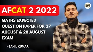 AFCAT Maths Expected Question paper by Sahil Kumar  Defence Mania [upl. by Ytissac]