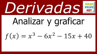 APLICACIÓN DE LA DERIVADA AL TRAZADO DE CURVAS  Ejercicio 2 [upl. by Mahgirb]