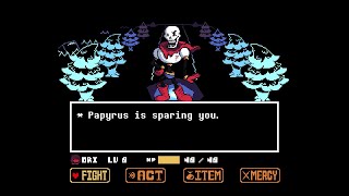 Sparing Papyrus on Genocide  Undertale Bits and Pieces [upl. by Arondel478]