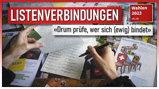 Listenverbindungen  Die Schweiz wählt 22 Oktober 2023 [upl. by Einahpad]