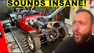 this ZETEC ENGINE ON THROTTLE BODIES SOUNDS EPIC ON THE DYNO [upl. by Eisor]