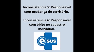 Resolução Inconsistência 5 e 6 no ESUS [upl. by Averill]