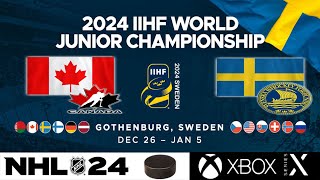 WJC 2024  22  Group A  Canada vs Sweden [upl. by Iluj]