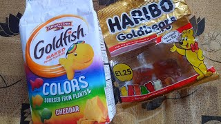 Goldfish Colors Haribo Goldbears Sandwich Crackers [upl. by Cheston]