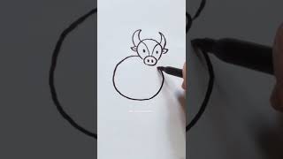 How to draw an Carabao for Kids drawing easydrawing shorts [upl. by Oek749]