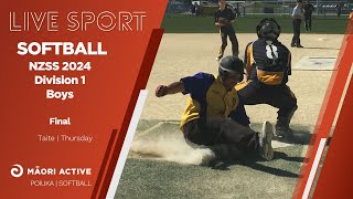 NZSS Softball Championships 2024  Boys Div 1  Grand Final Westlake Boys High v Alfriston College [upl. by Hasila]