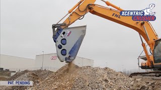 Xcentric Crusher bucket  XC30 concrete rock asphalt [upl. by Adabel]